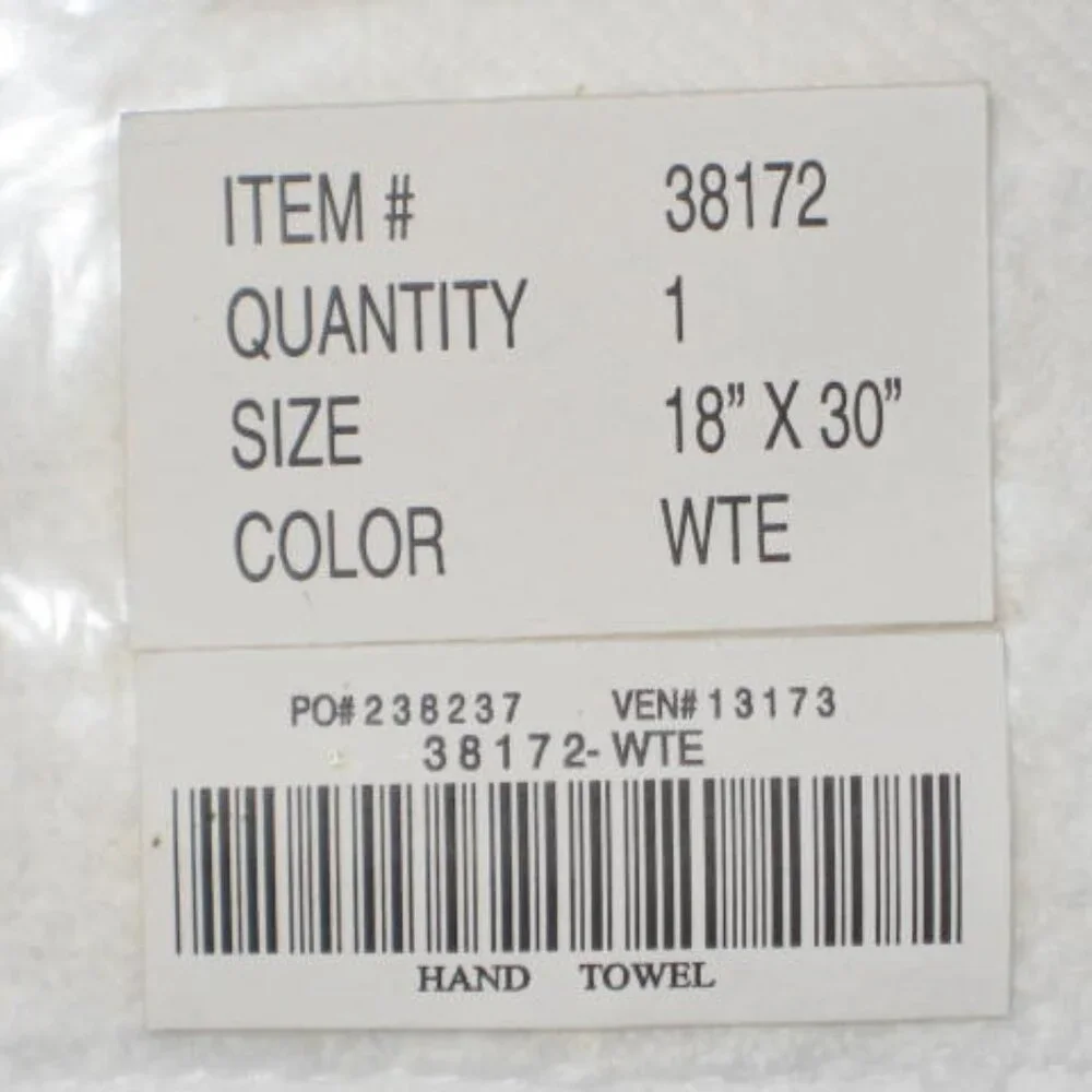NWT Set of 2 Sundance Hand Towels White Original Package Cotton Made in Turkey